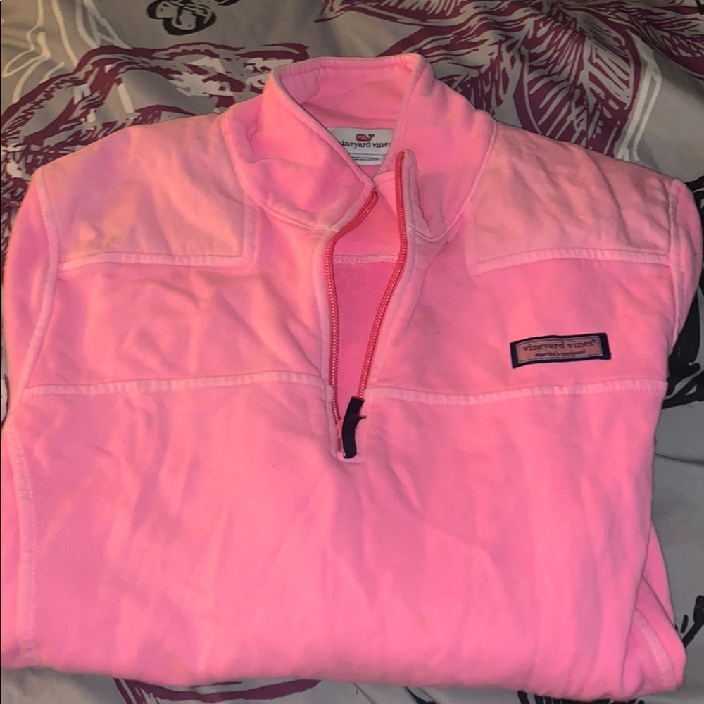 Vineyard Vines pink quarter zip
